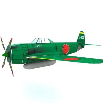 Бумажная модель Истребитель Kawanishi N1K-J Shiden