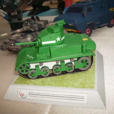 Бумажная модель Танк Стюарт M3A1