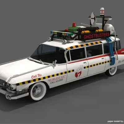 Бумажная модель Автомобиль Ecto-1A (Охотники за привидениями 2)