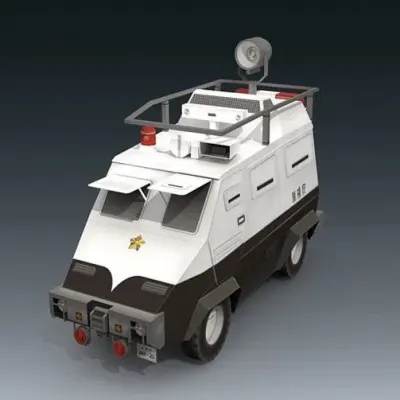Бумажная модель Специальный автомобиль Command Car Type 97 (Полиция будущего)