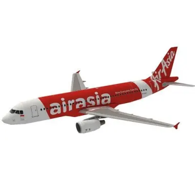 Бумажная модель Авиалайнер Airbus A320 AirAsia
