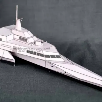 Бумажная модель Катер-тримаран KRI Klewang