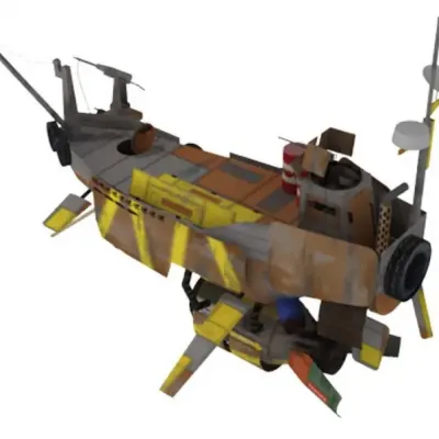 Бумажная модель Летающий патрульный катер CUPANK Mk.02