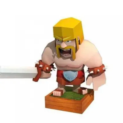 Бумажная модель Варвар (Clash of Clans)