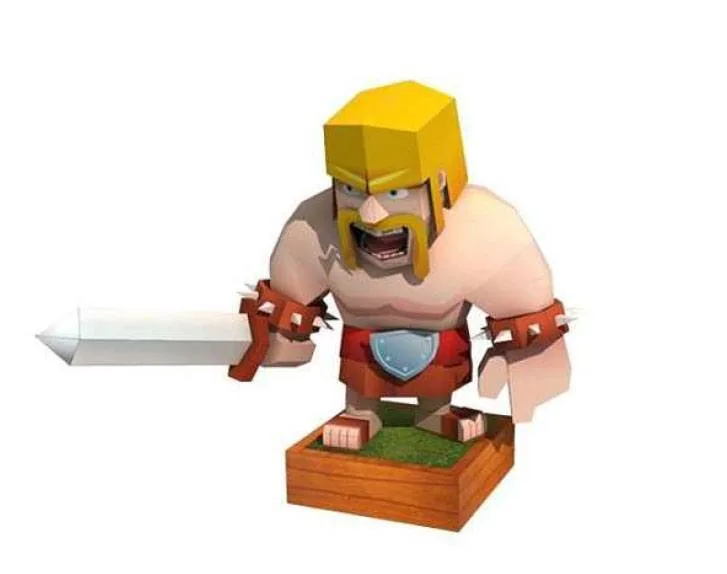 Бумажная модель Варвар (Clash of Clans)