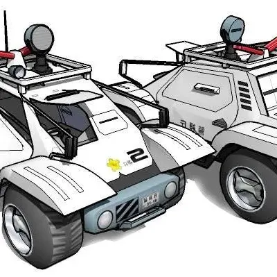 Бумажная модель Специальный автомобиль Command Car Type 98 (Полиция будущего)