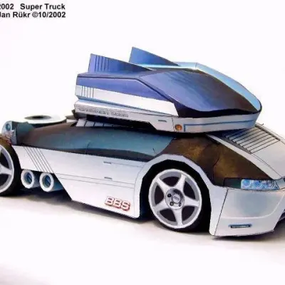 Бумажная модель Автомобиль Cheyron 2002 Super Track (Hotwheels)