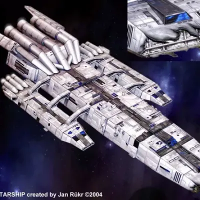 Бумажная модель Звездолет Галаксия (Galaxia)