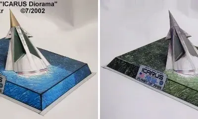 Бумажная модель Диорама Космический корабль Икар (Планета обезьян)