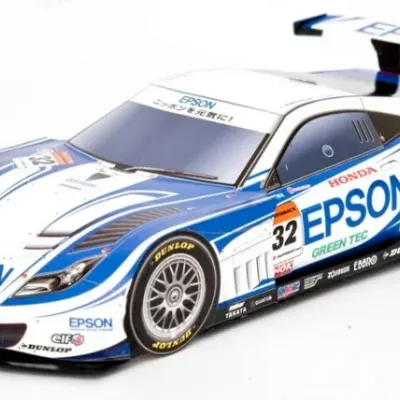 Бумажная модель Автомобиль Honda HSV-010 GT 2012 [cредняя сложность]