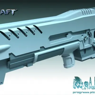 Бумажная модель Винтовка С-14 (StarCraft)