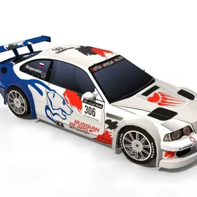 Бумажная модель Автомобиль BMW 320i (Russian Bears Motorsport)