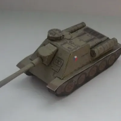 Бумажная модель Самоходная установка СУ-100