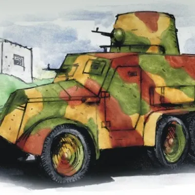 Бумажная модель Бронеавтомобиль Татра OA vz.30