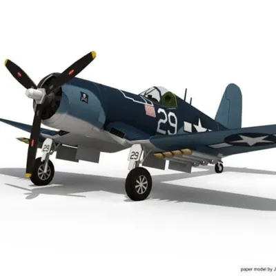 Бумажная модель Истребитель F4U Corsair