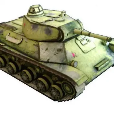 Бумажная модель Танк Т-50 [конверсия Modele Kartonowego Fana 10-11/2003]