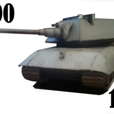 Бумажная модель Танк Е 100