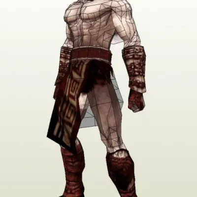 Бумажная модель Кратос (God of War)