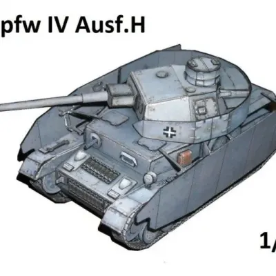 Бумажная модель Танк Pzkpfw IV Ausf.H