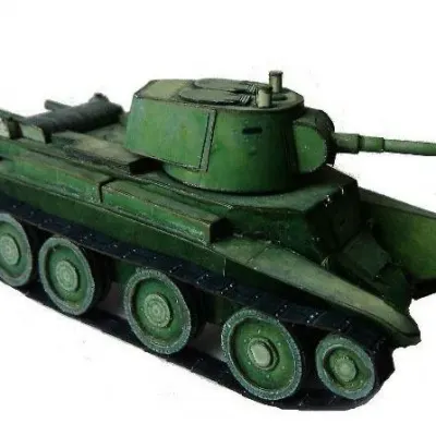 Бумажная модель Танк БТ-7 [конверсия Модель-копия 5055]