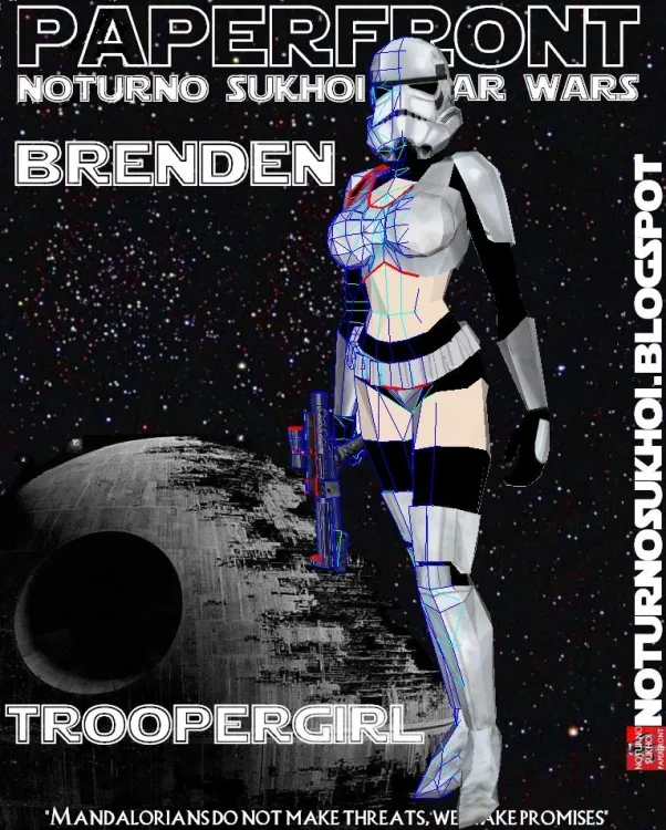 Бумажная модель Женщина-штурмовик
