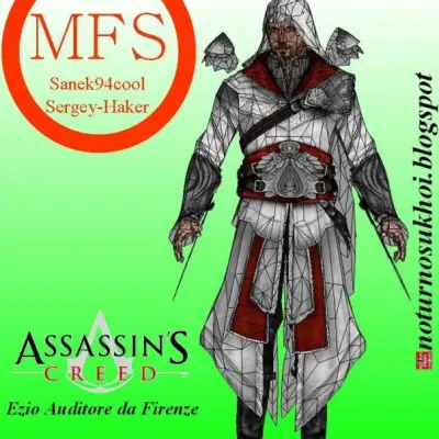 Бумажная модель Ассасин Эцио Аудиторе да Фиренце (Assassin’s Creed)