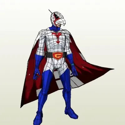 Бумажная модель Кен Вашио (Gatchaman)