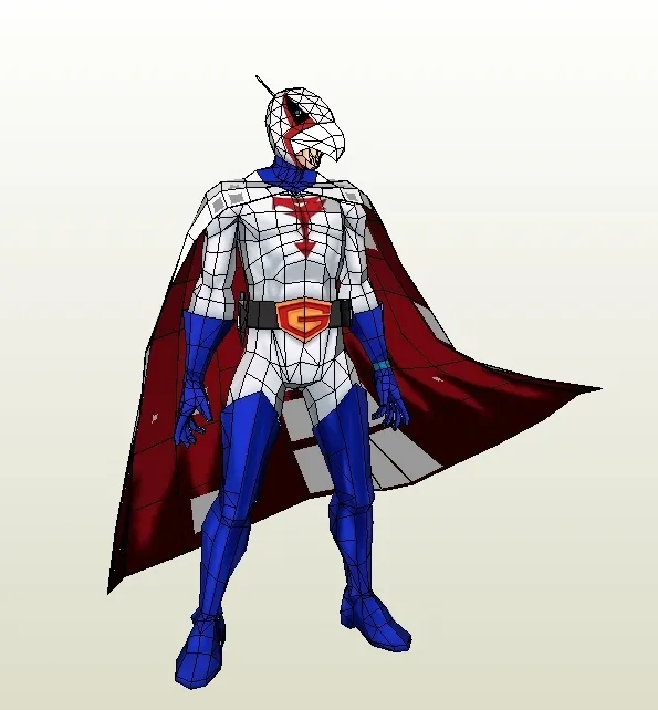 Бумажная модель Кен Вашио (Gatchaman)
