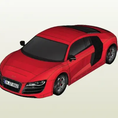 Бумажная модель Автомобиль Audi R8