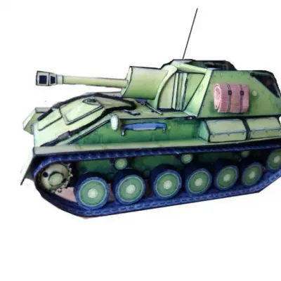 Бумажная модель Самоходная установка СУ-76М