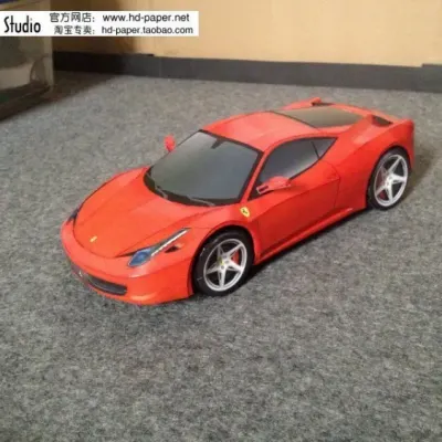 Бумажная модель Автомобиль Ferrari 458 Italia