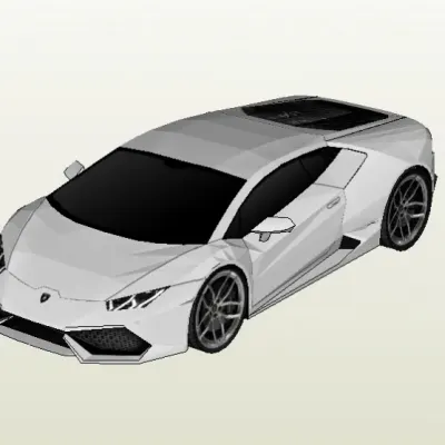 Бумажная модель Автомобиль Lamborghini Huracan