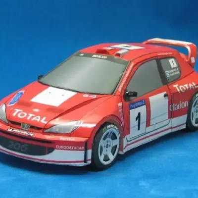 Бумажная модель Автомобиль Peugeot 206 WRC