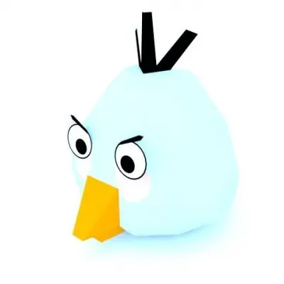 Бумажная модель Белая птица (Angry Birds)