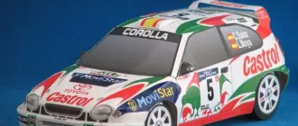 Бумажная модель Автомобиль Toyota Corolla WRC 1998
