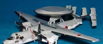 Бумажная модель Палубный самолет Grumman E-2C Hawkeye