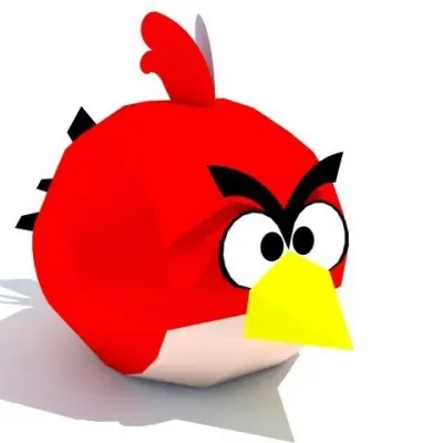Бумажная модель Красная птица (Angry Birds)
