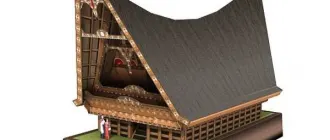 Бумажная модель Традиционный дом Батаки