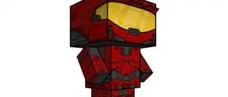 Бумажная модель Спартанец — Синяя команда (Halo) [cubeecraft]