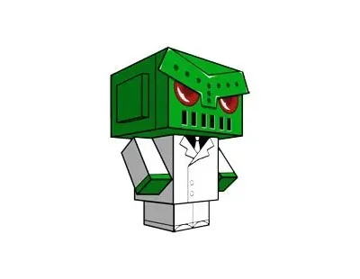 Бумажная модель Мистер Деструктоид [cubeecraft]