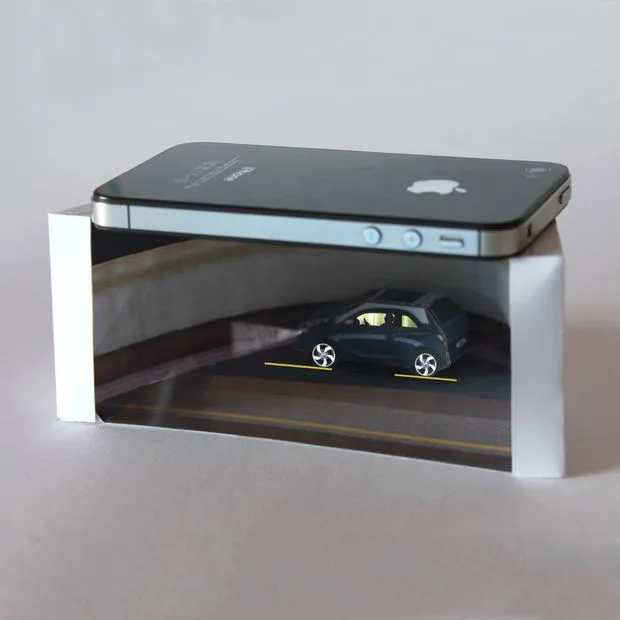 Бумажная модель 3D Мини проектор с автомобилем