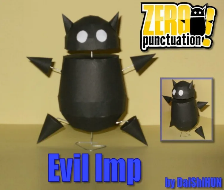 Бумажная модель Злой чертенок (Zero Punctuation)