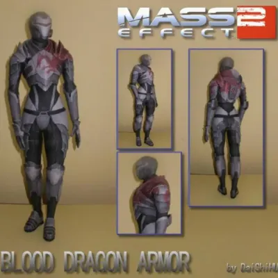 Бумажная модель Броня Кровавого Дракона (Mass Effect 2)