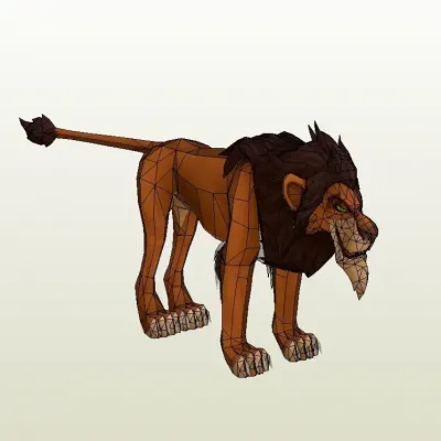 Бумажная модель Шрам (Король Лев)