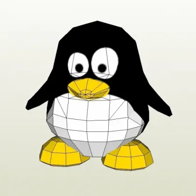 Бумажная модель Пингвин Tux