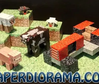 Бумажная модель Ферма (Minecraft)