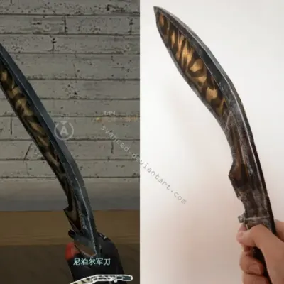 Бумажная модель Нож Kukri-Tiger (CrossFire)
