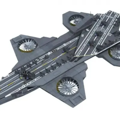 Бумажная модель Летающий авианосец Helicarrier (Мстители)