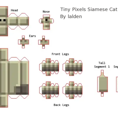 Сиамская кошка(Tiny Pixels)