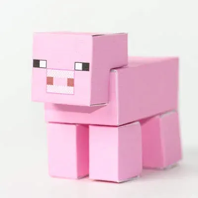 Шкала минифигурки свиньи LEGO — Прикрепленные части